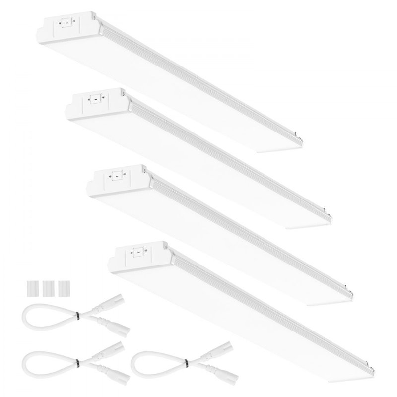 4FT LED Wraparound Light, 50W, 5500LM Flush Mount LED Shop Light, 5500 ML, H 1,8 po x l 47,2 po x P 5,5 po