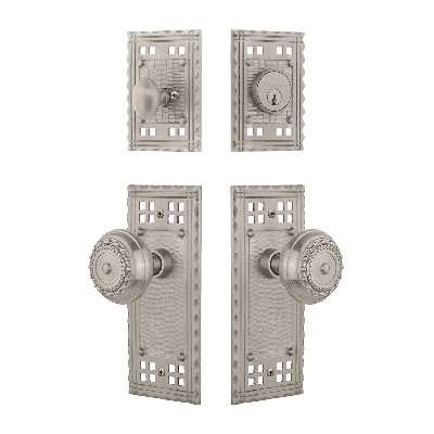 Nostalgic Warehouse Craftsman Entry Set with Meadows Knob