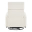  Fauteuil inclinable électrique pivotant en cuir véritable à grain supérieur avec accoudoirs doubles (ensemble de 2)-121438251