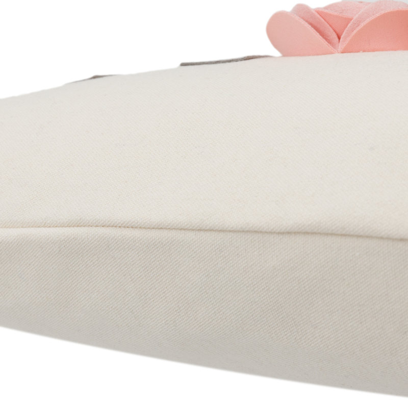  Housse de coussin en toile appliquée, Rose