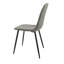 Ensemble de table de salle à manger de 31,5 po pour 4 personnes, table de salle à manger noire en MDF facile à nettoyer avec pieds en métal durables, 4 chaises de salle à manger confortables en suède