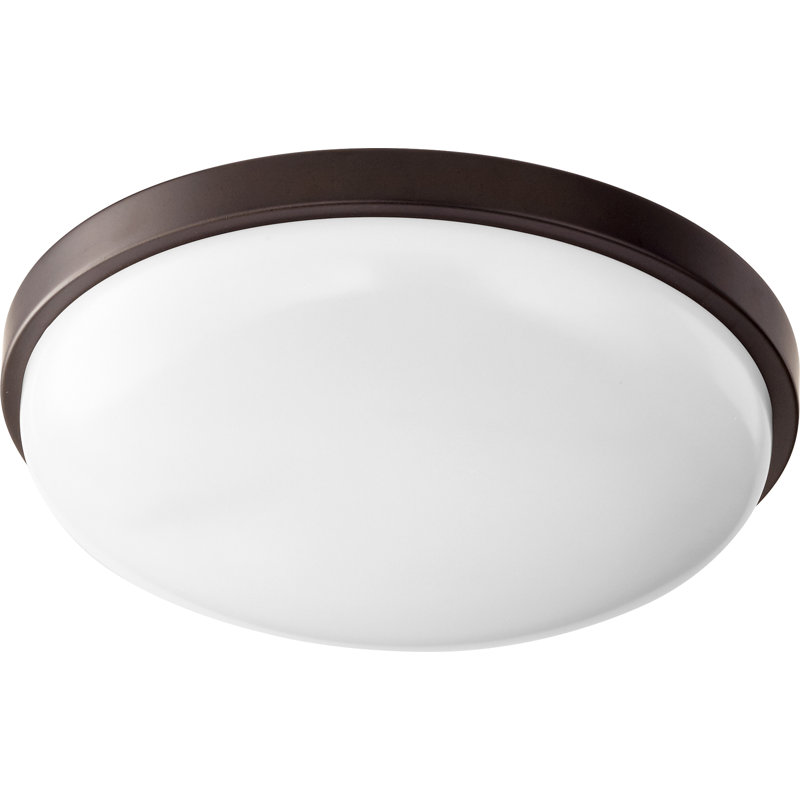 Support de plafond 1 lumière Darleen, H 3,75 po x l 14,5 po x P 14,5 po, Noir