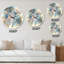 Fleur de sakura blanche sur fond bleu pastel - horloge murale de maison de campagne-59913181