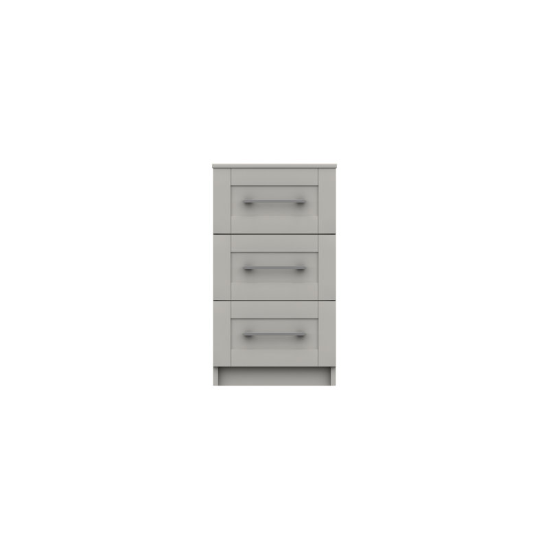Niemeyer 38.3cm W Manufactured Wood Bedside Table, Light Grey