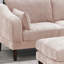 Beautiful Blush P Laf / Raf One Arm Chair 1pc Fabric Fabric-491631853