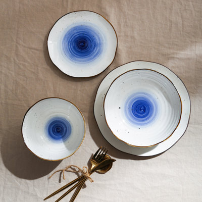 Luma Porcelain China Dinnerware Set 16 Piece - Service for 4