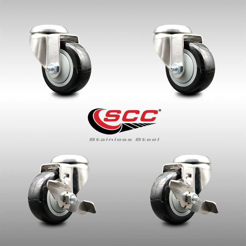 Polyurethane Casters, Black
