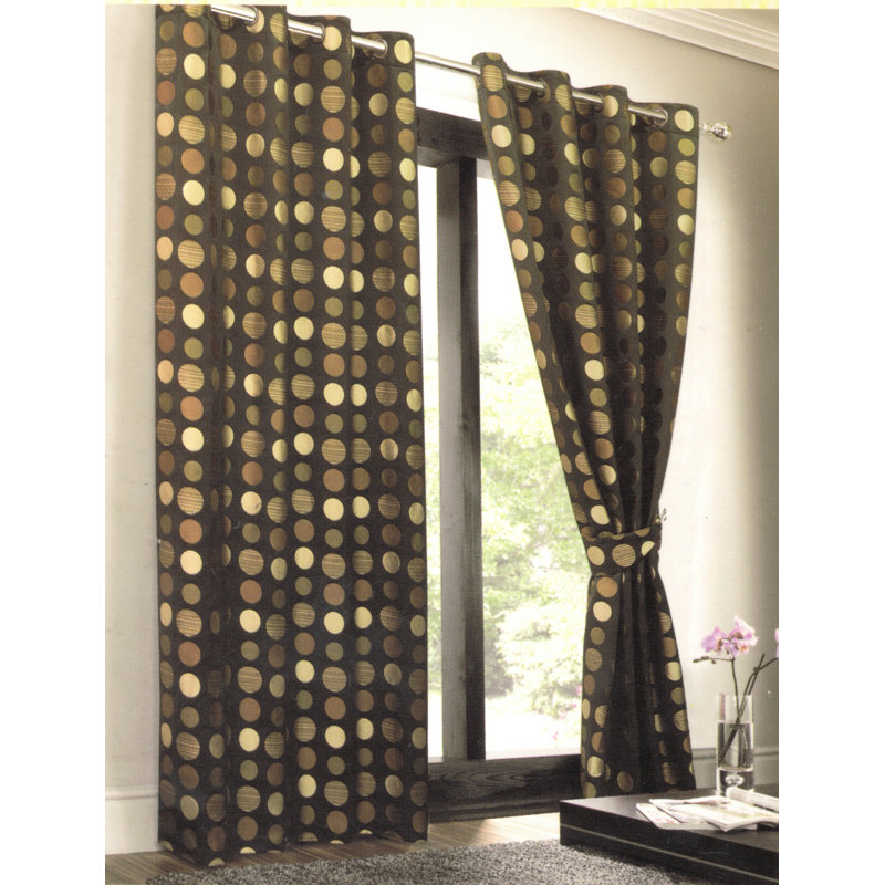 Chantelle Room Darkening Curtain Single Panel, Chocolate, 55" W x 118" L