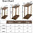 Rectangular Solid Wood Narrow Side Table, Skinny Bedside Table, Small End Table (Dark Walnut, X-Large)