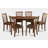 7 Piece Kitchen Table Set Consist of a Rectangle Dining Table with Butterfly Leaf and 6 Faux Leather Dining Room Chairs, Mahogany-2096969752-2037681337-2044976070