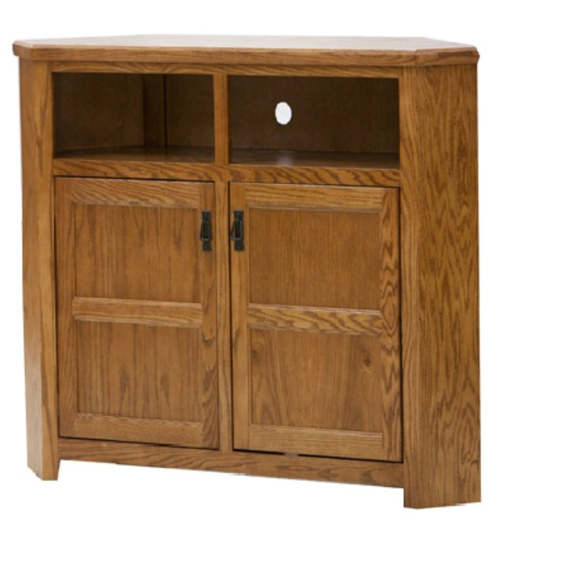Gus Unfinished TV Stand for TVs up to 55", Summer Sage Oak