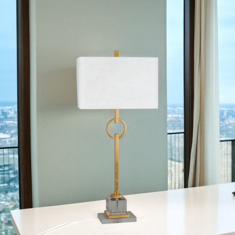 Monzella Metal with Crystal Table Lamp