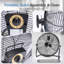 Ventilateur de plancher 20 po en métal haute vitesse, circulateur d'air froid industriel à 3 vitesses avec inclinaison réglable de 120 °-129105606