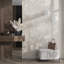 Carreau de mur cannelé en bois taupe blanc chaud 24 x 48 (15,5 pieds carrés / boîte) Bois - paquet de 2-116656782