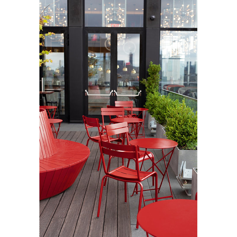 Bistro Outdoor Round Bistro Table, 29" H x 24" W x 24" L, Mayan Blue