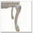 Bone White End Table with Claw Leg