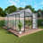 8X14 FT Polycarbonate Walk-In Greenhouse, Raised Base-128769457