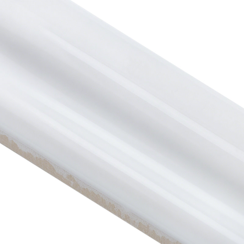 Brookline 10" x 1" Ceramic Quarter Round Wall Tile Trim, White