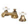 Kingston Brass Metropolitan Two-Handle 3-Hole Deck Mount Widespread Bathroom Faucet with Brass Pop-Up Drain