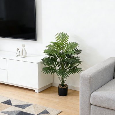 1PC plantes artificielles avec des feuilles, fausse feuille d'arbre tropical, fausse verdure, arbustes pour arrangement de jardin intérieur extérieur, décoration de fête de mariage
