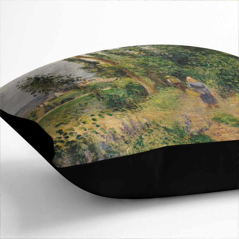 Square Cushion, Black, 55cm H x 55cm W x 20cm D
