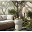 Cracked Texture Double Barrel Table â€“ Outdoor/Indoor Accent Side Table, Waterproof & Sun-Resistant For Patio/Garden-988454583