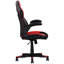 Fauteuil de jeu ergonomique réglable en similicuir, bureau d'ordinateur / chaise de bureau, noir / rouge