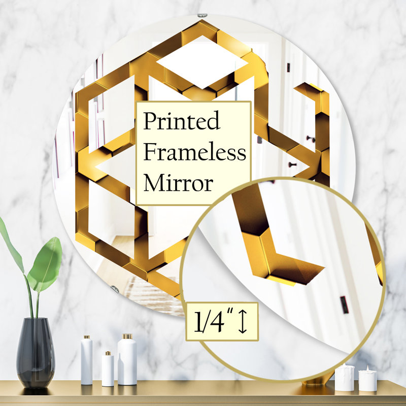 Miroir mural Hexagon Star, H 31,5 po x l po