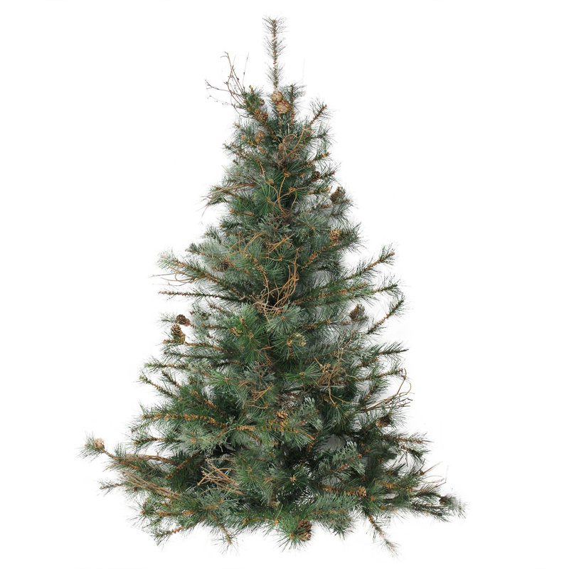 4' Green Pine Artificial Christmas Wall Tree with Pine Cones