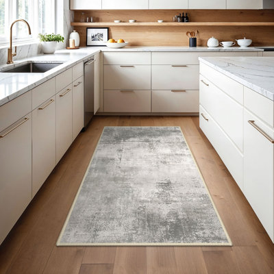 Abstract Machine Printed Area Rug