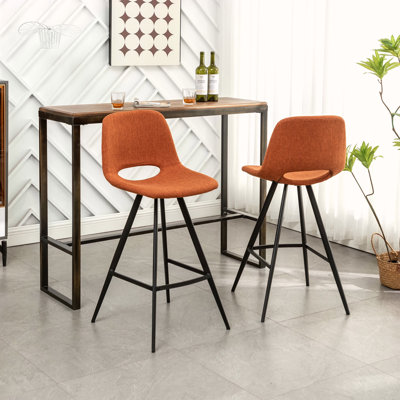 Ensemble de 2 tabourets à hauteur de comptoir en tissu 28,25 po