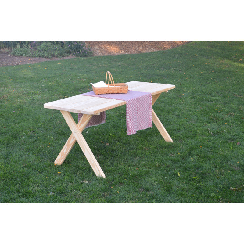 Tristan Pine Outdoor Table, Unfinished