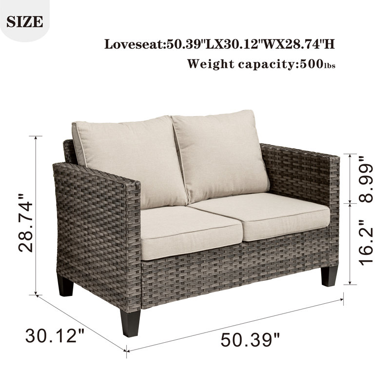 Ensemble de mobilier d'extérieur 7 pièces, Beige