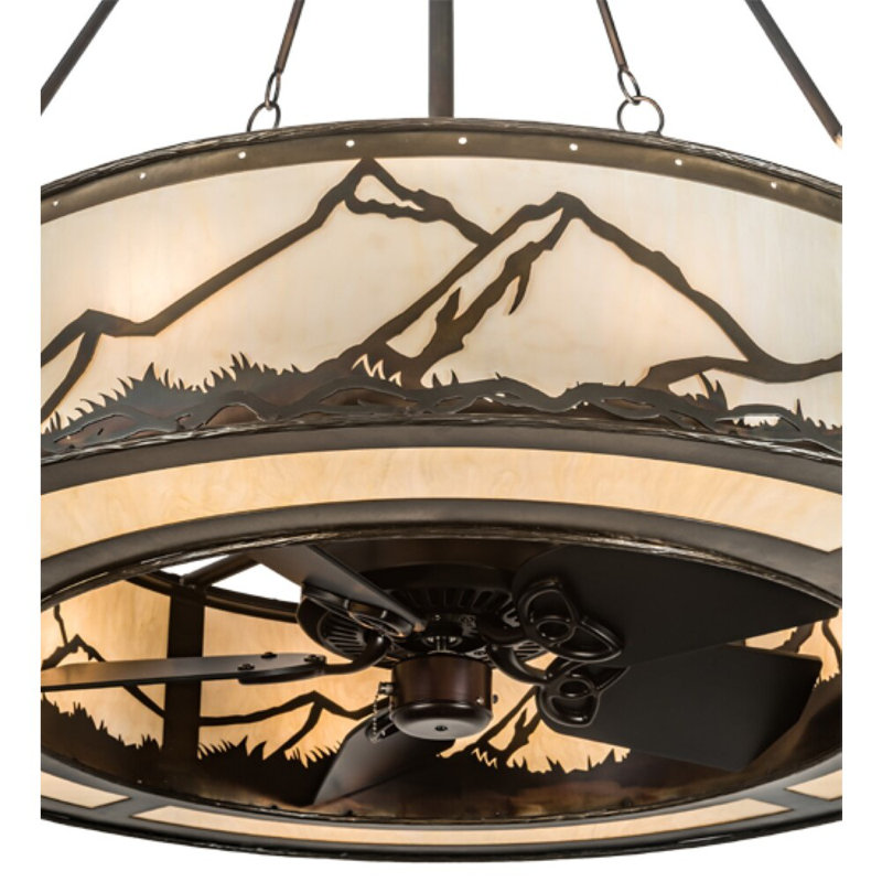 Mountain Range Downrod Ceiling Fan