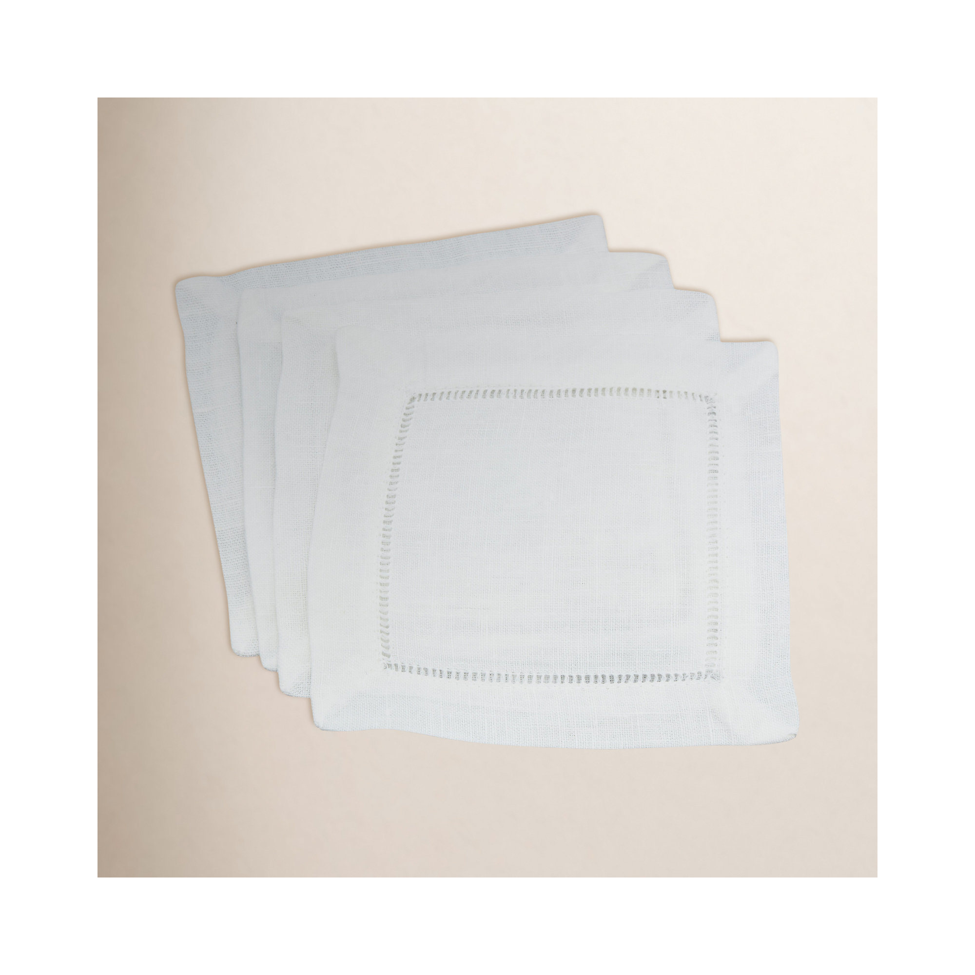 Galen Classic Hemstitched Border Linen Napkin, 6" X 6"