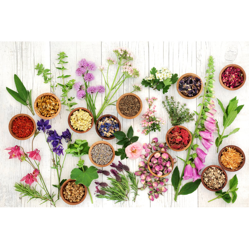 " Herbs And Flowers ", 12" H x 18" W  