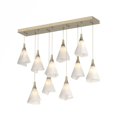 Mobius 10 - Light Rectangular Pendant - Spun Frost Shade
