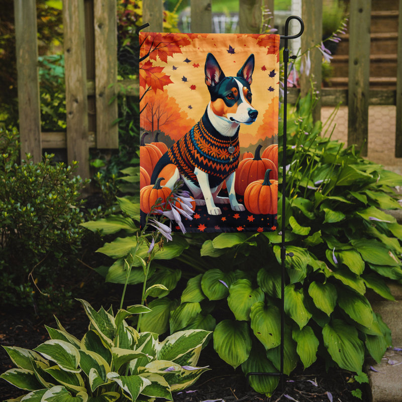 Drapeau de jardin Basenji Fall