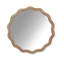 Miroir mural rond en bois 23,62 pouces