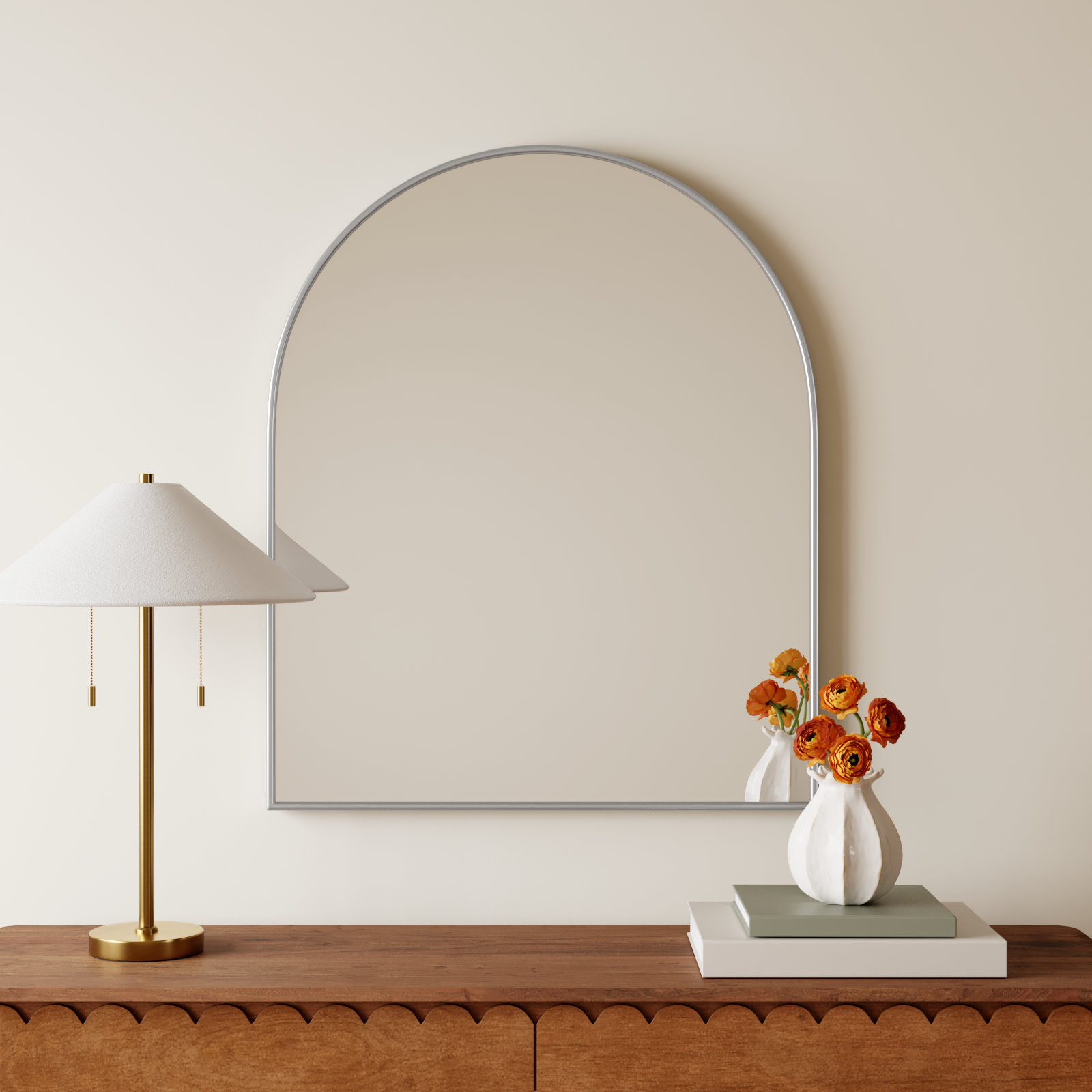 Sabine 36" Accent Mirror, Silver, 36" x 30"