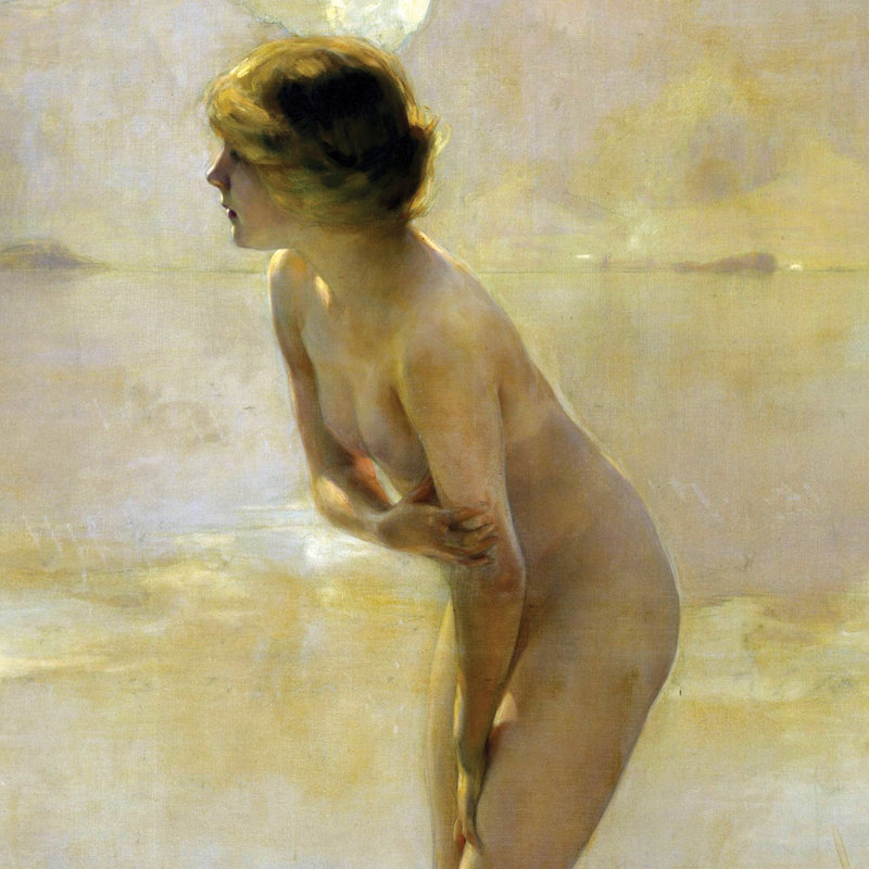 "Sept mois" par Paul Chabas sur, H 14 po x l 16 po