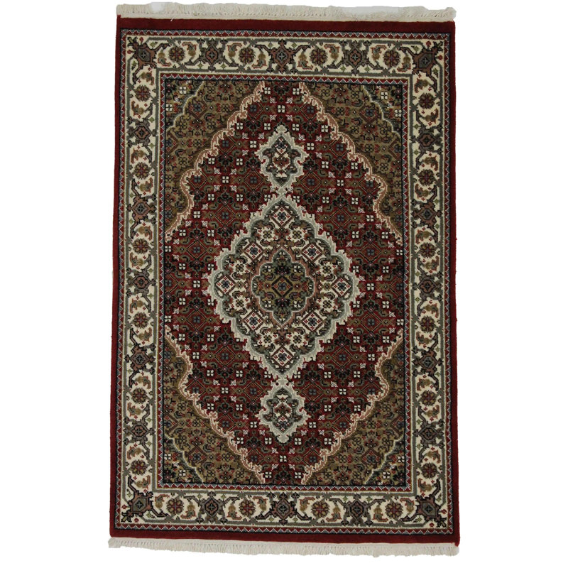 Nemecio Oriental Area Rug in Red