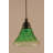 Cord Hung Mini Pendant Shown In Black Copper Finish With 10" Amber Crystal Glass-32464170-32464180-32464196