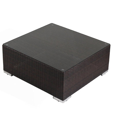 Stylish Outdoor Coffee Table With Tempered Glass Top
