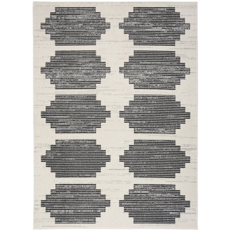 Destinay Geometric Indoor Rug, Rectangle 6' x 9'