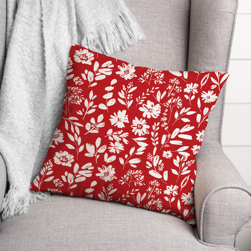  Housse et insert de coussin 16 po, 18 po x 18 po, Rouge