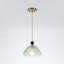 Luminaire suspendu simple à pétales Junathean avec verre multicolore, diamètre 10,6 po, base E26