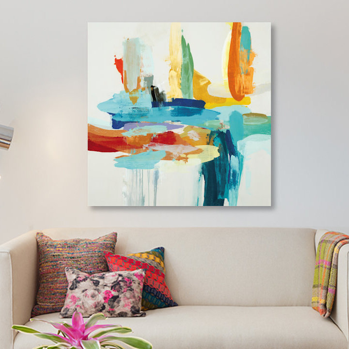 «Synergy II», reproduction sur toile, H 18 po x l 18 po x P 1,5 po, Pas de tapis, Toile tendue