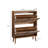 Medieval Modern Independent Shoe Cabinet, 31.5-Inch Walnut Shoe Storage Cabinet,, Fence Shoe Cabinet With 2 Flip Drawers, Suitable For Corridors And Entrances-1699148581