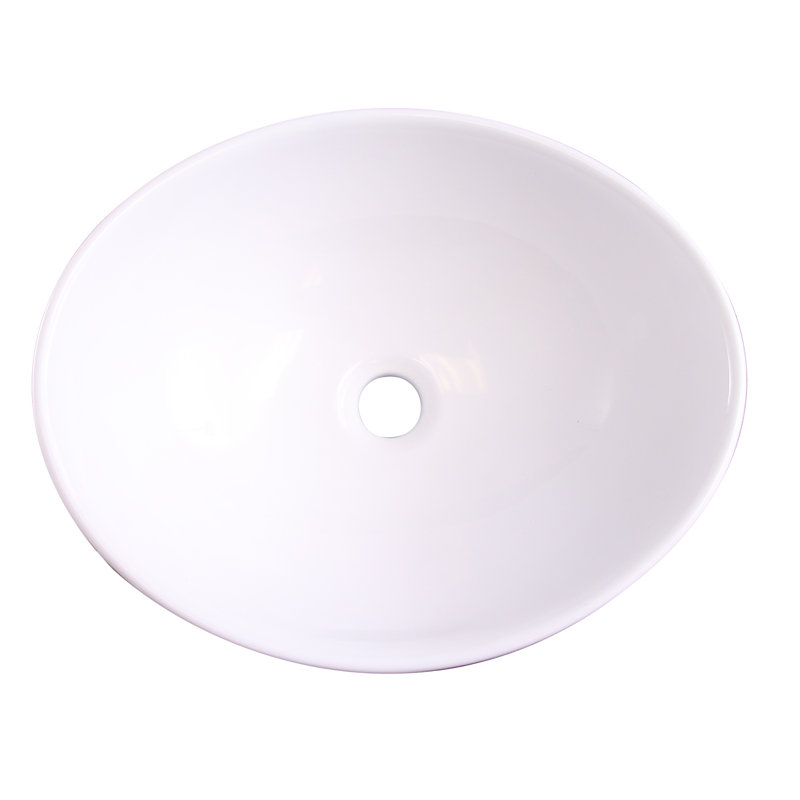 Barclay 13.12'' White Vitreous China Oval Bathroom Sink